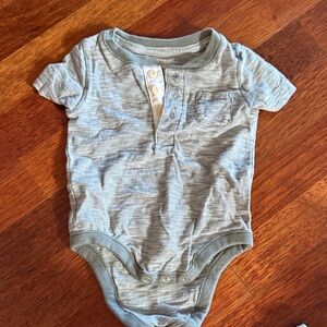 GAP Striped Gray Baby Onesie